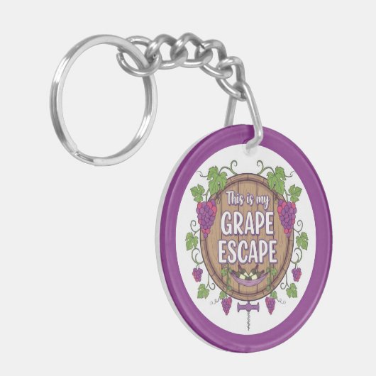 Wine Time Sleutelhanger (Voorkant Links)