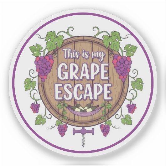 Wine Time Sticker (Voorkant)