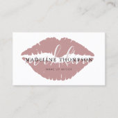 Wine Tinted Lips Kalligrafie Script QR-code Visitekaartje (Voorkant)