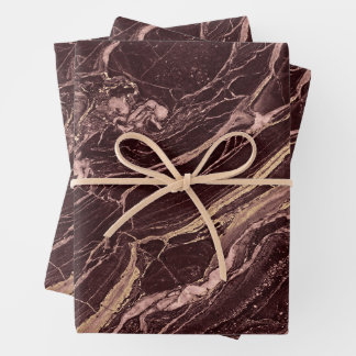 Wine Tone Marble Modern Refined Aesthetic Inpakpapier Vel