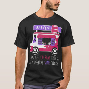 Wine Truck Funny Ice Cream Truck Parody grappige y T-shirt