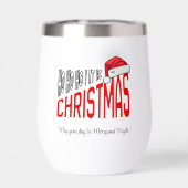 Wine Tumbler : It's Christmas (white) (Achterkant)