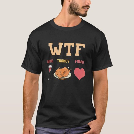 Wine Turkey Family Dinner Matching Thanksgiving Tu T-shirt (Voorkant)