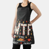 WIne Turkije Familie Grappige Thanksgiving Schort (Insitu)