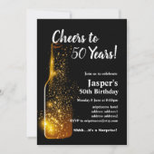 Wine verjaardagsuitnodiging, Cheers to! Kaart (Voorkant)