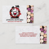 Wine Vine Glass Logo | Visitekaartje van Corks (Voorkant / Achterkant)