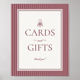 Wine Vineyard Club Old Money Cards and Gifts Sign Poster