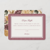 Wine Vineyard Club Old Money Diaper Raffle Insert Informatiekaartje (Voorkant / Achterkant)