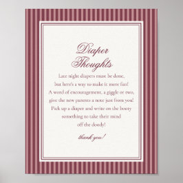 Wine Vineyard Club Old Money Diaper Thoughts Poster