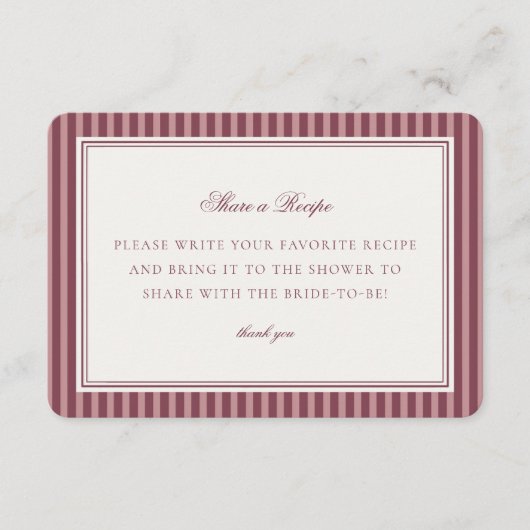 Wine Vineyard Club Old Money Share a Recipe Insert Informatiekaartje (Voorkant)