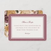 Wine Vineyard Club Old Money Share a Recipe Insert Informatiekaartje (Voorkant / Achterkant)