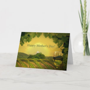 Wine Vineyard Happy Moederdag Funny Kaart