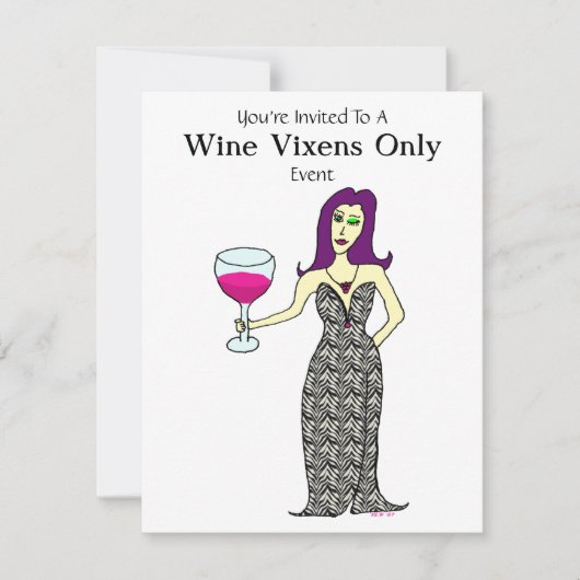 Wine Vixen Event Kaart (Voorkant)