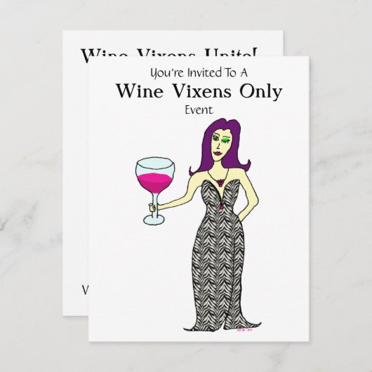 Wine Vixen Event Kaart (Voorkant / Achterkant)