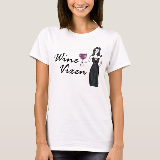 Wine Vixen (geen Gezegde) T-shirt (Voorkant)