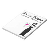 Wine Vixen "Good Wine = Woonmeisje" Notitieblok (Linkerzijde)