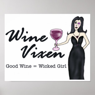 Wine Vixen WGirl Poster