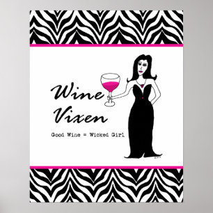 Wine Vixen Wyed Girl Zebra Print