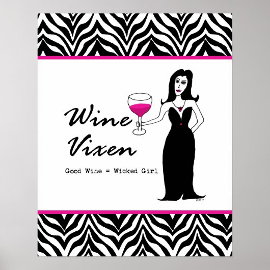Wine Vixen Wyed Girl Zebra Print (Voorkant)