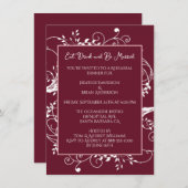 Wine Vlourish repesial Dinner Invitation Kaart (Voorkant / Achterkant)