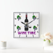 Wine Wall Clock Vierkante Klok (Huis)