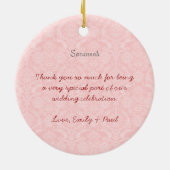 Wine Wedding Gown Bridesmaid kerstversiering Keramisch Ornament (Achterkant)