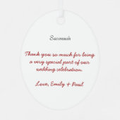 Wine Wedding Gown Bridesmaid kerstversiering Metalen Ornament (Achterkant)