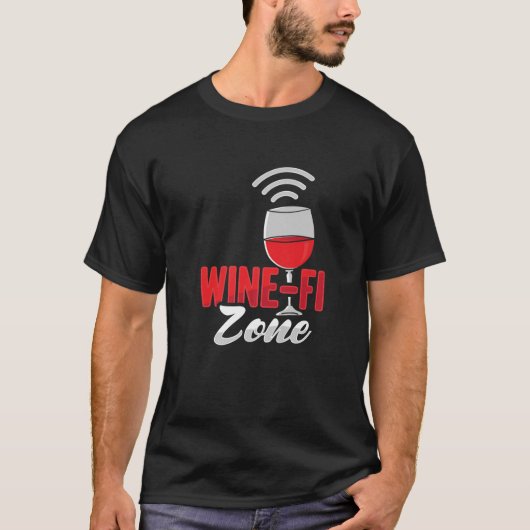 Wine Wifi Design For A Red Wine Lover T-shirt (Voorkant)