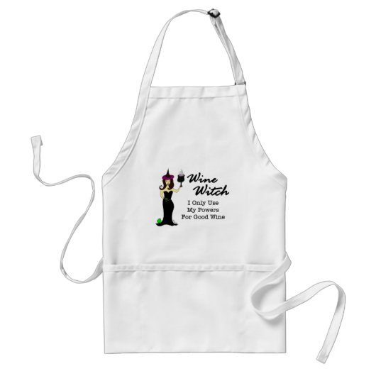 Wine Witch Apron Standaard Schort (Voorkant)
