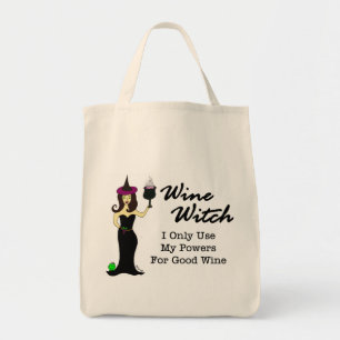 Wine Witch Shopping Bag Tote Bag