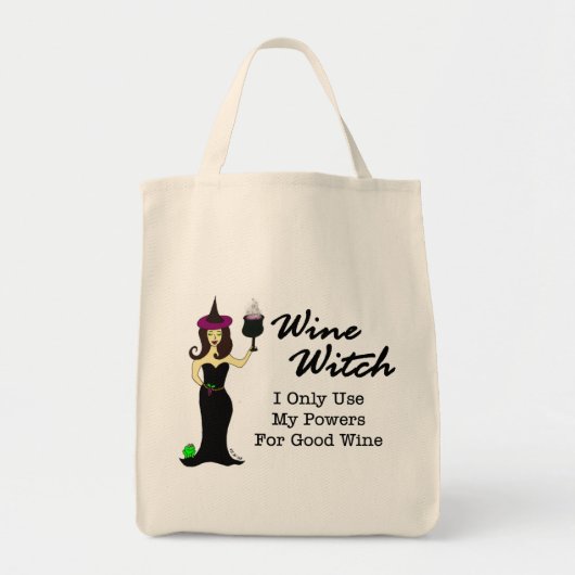 Wine Witch Tote Bag (Voorkant)