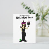 Wine Witch Wyed Wine Party Kaart (Staand voorkant)