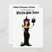 Wine Witch Wyed Wine Party Kaart (Voorkant / Achterkant)