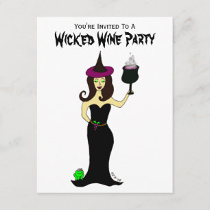 Wine Witch Wyed Wine Party Kaart
