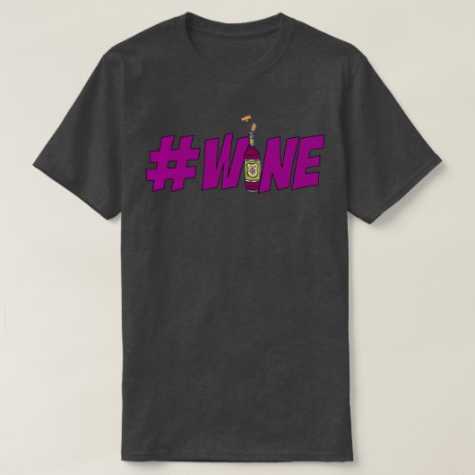 WINE witte versie T-shirt (Design voorkant)