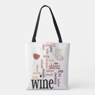 Wine Word Cloud Design Canvas tas