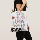 Wine Word Cloud Design Canvas tas (Dichtbij)