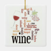 Wine Word Cloud Design Ornament (Achterkant)