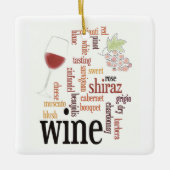 Wine Word Cloud Design Ornament (Voorkant)