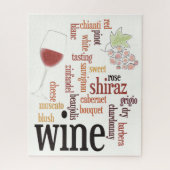 Wine Word Cloud Design Puzzle Legpuzzel (Verticaal)