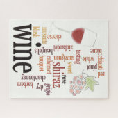 Wine Word Cloud Design Puzzle Legpuzzel (Horizontaal)