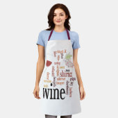 Wine Word Cloud Design Schort (Gedragen)