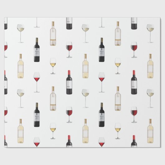 Wine Wrapping Paper Cadeaupapier (Vlak)