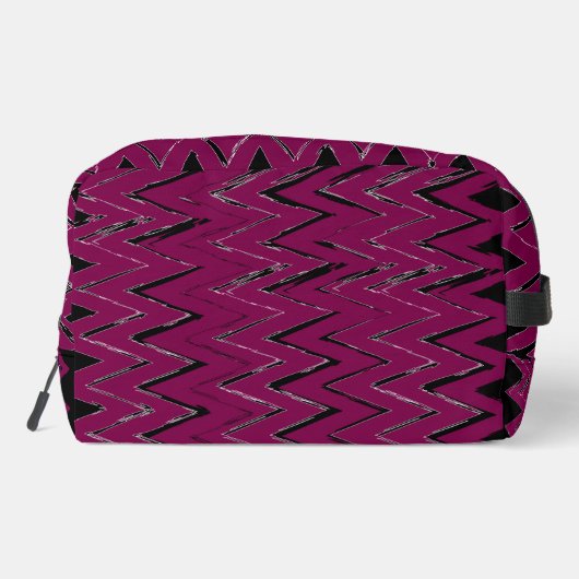 Wine Zigzag Abstract Design Toilettasje (Achterkant)