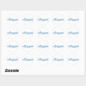 Wineaux (blauw) ronde sticker (Vel)