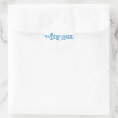 Wineaux (blauw) ronde sticker (Tas)