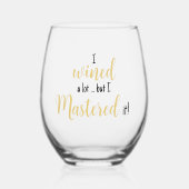 Wined veel beheerst het Afstuderen Wijnglas Zonder Voet (Voorkant)