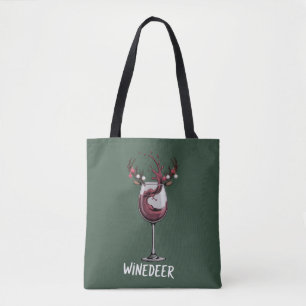 Winedeer Grappige Koppels Kerst Overeenkomstige Va Tote Bag