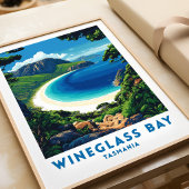 Wineglass Bay Tasmanië Reisposter Kunst Poster
