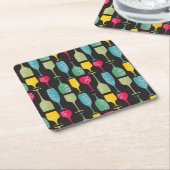 Wineglass Kartonnen Onderzetters (Schuin)